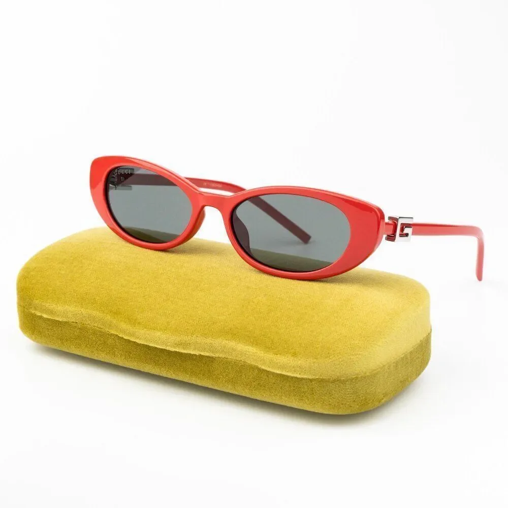 Gucci Men Sunglasses Red Grey Cat Eye GG1680S 005 BRAND NEW